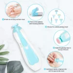 Baby Electric Nail Trimmer | Safe & Quiet Nail File Kit for Newborns, Infants & Toddlers - Image 3